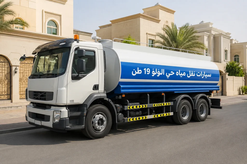 سيارات نقل مياه حي اللؤلؤ 19 طن