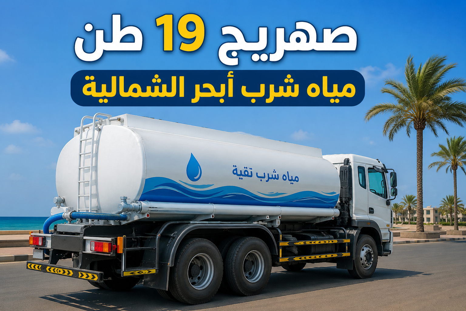 صهريج 19 طن مياه شرب أبحر الشمالية