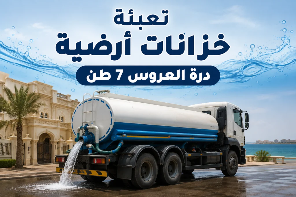 تعبئة خزانات أرضية درة العروس 7 طن