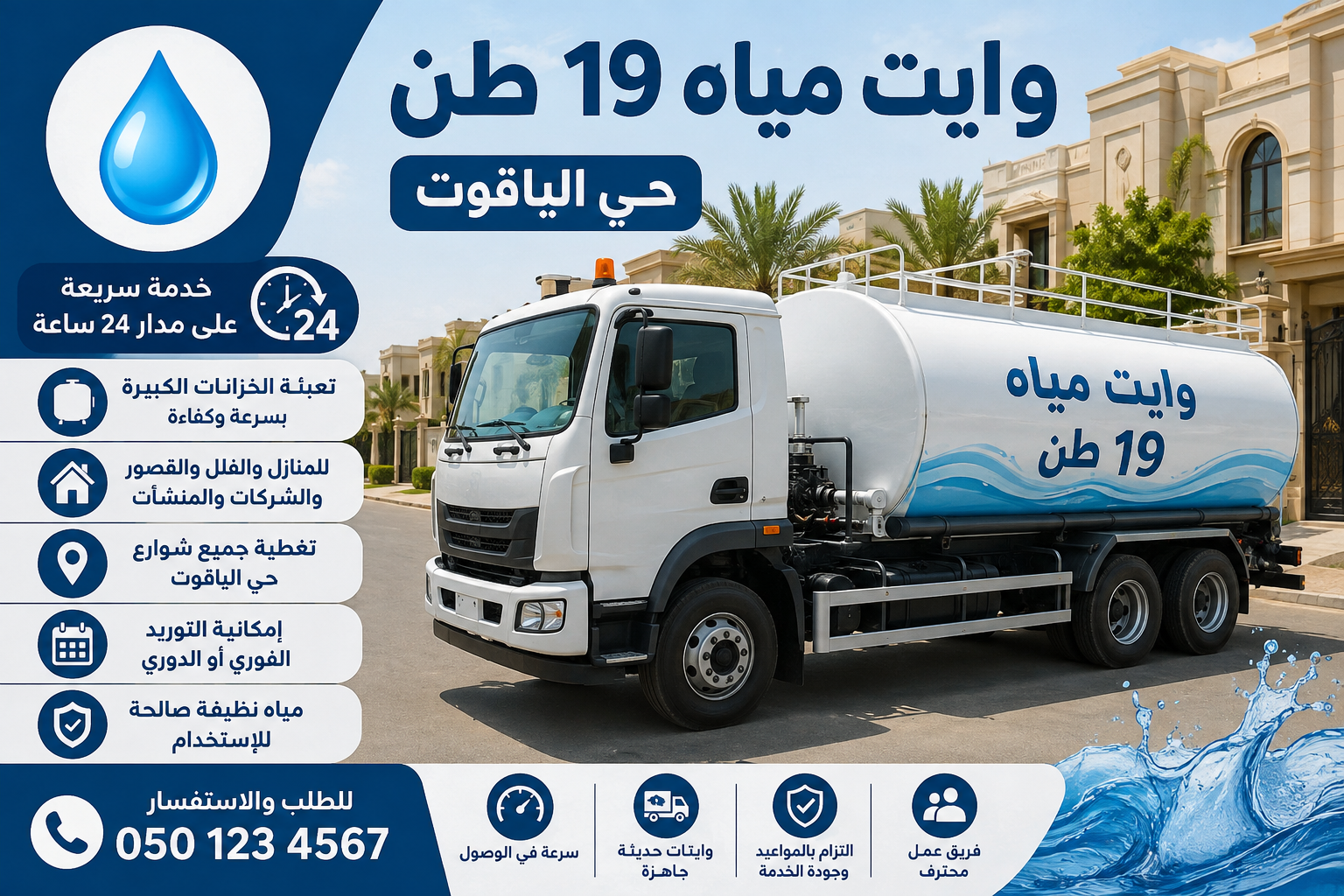 وايت مياه 19 طن حي الياقوت